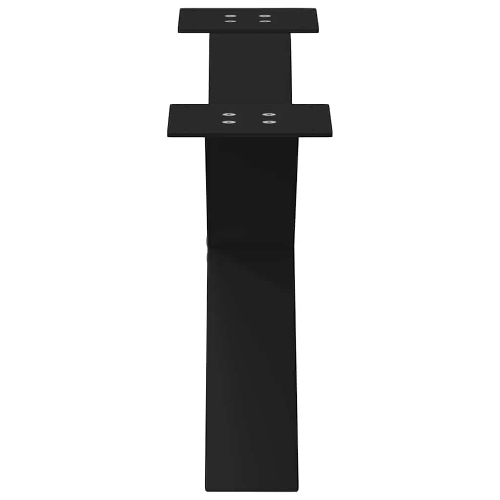 Sofabordben x-formet stk 70x(30-31) cm stål - sort, 70 x (30-31) cm (80 mm), 2, 1 - number 6.