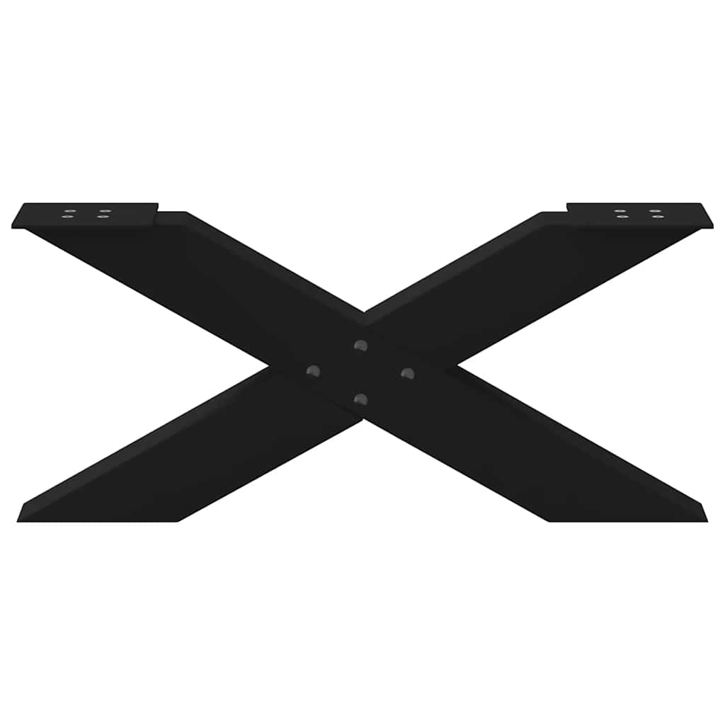Sofabordben x-formet stk 70x(30-31) cm stål - sort, 70 x (30-31) cm (80 mm), 2, 1 - number 5.