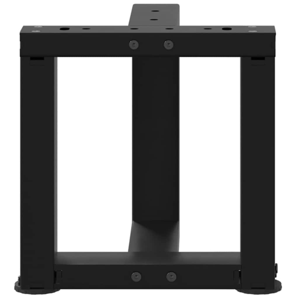 Salongbordben t-formede 2 stk stål - svart, 30 x 25 x (30-31) cm, 1 - number 5.