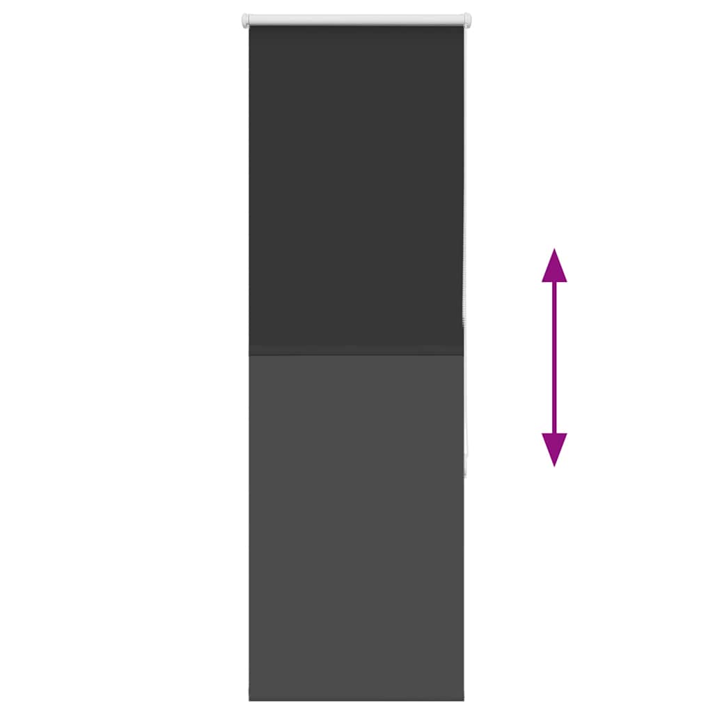 Rideau roulant trafic de 45x175 cm largeur de tissu 40,7 cm polyester - noir, 175 cm, 45 cm - number 5.