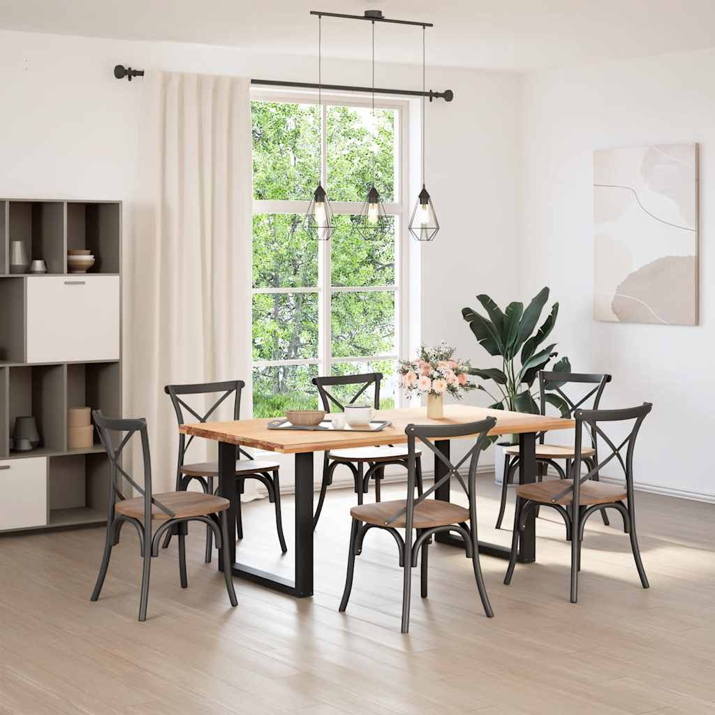 Spisebordet u-formede pc-er stål-svart, 80 x (72-73) cm, 2, 1 - number 2.