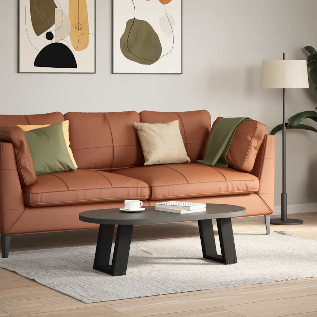 Sofabordben u-formet 2 stk stål - sort, 30 x (30-31) cm, 1, x - number 3.