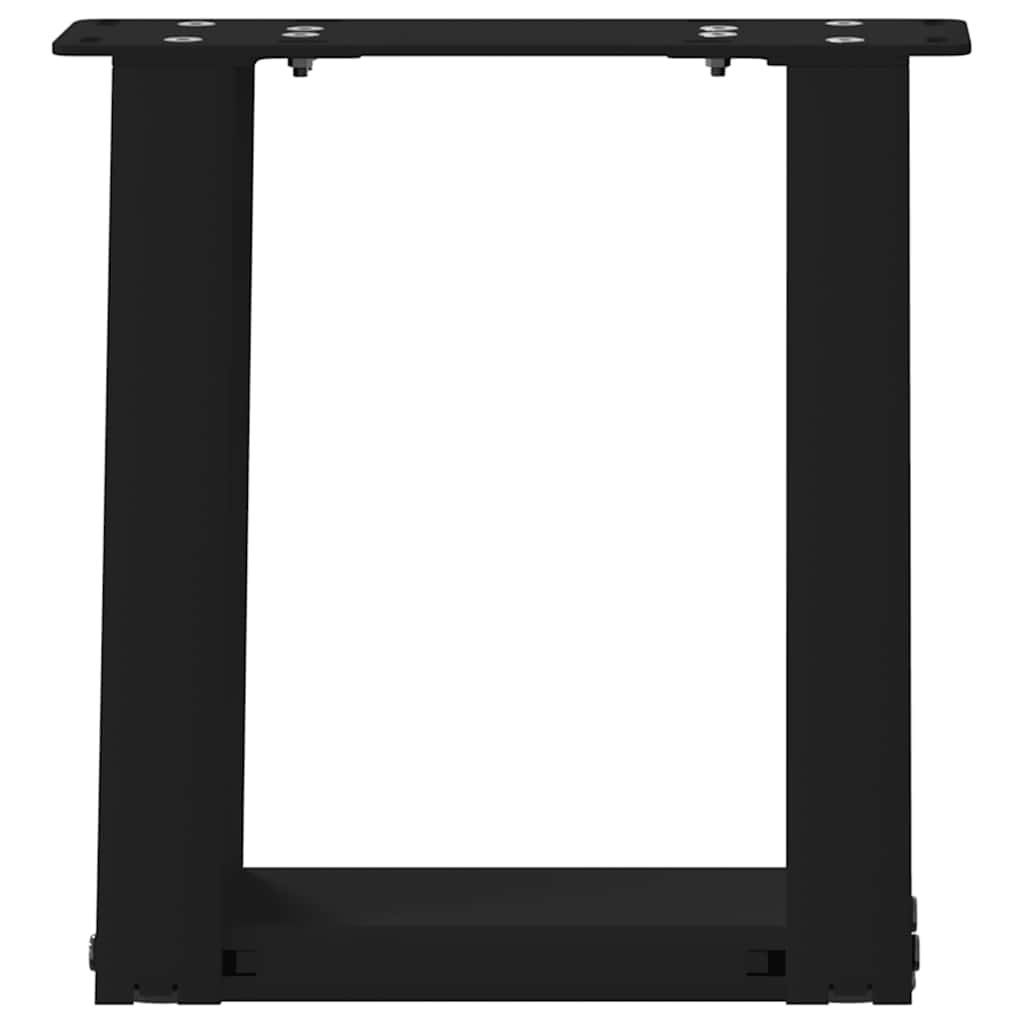 Sofabordben u-formet 2 stk stål - sort, 30 x (30-31) cm, 1, x - number 5.