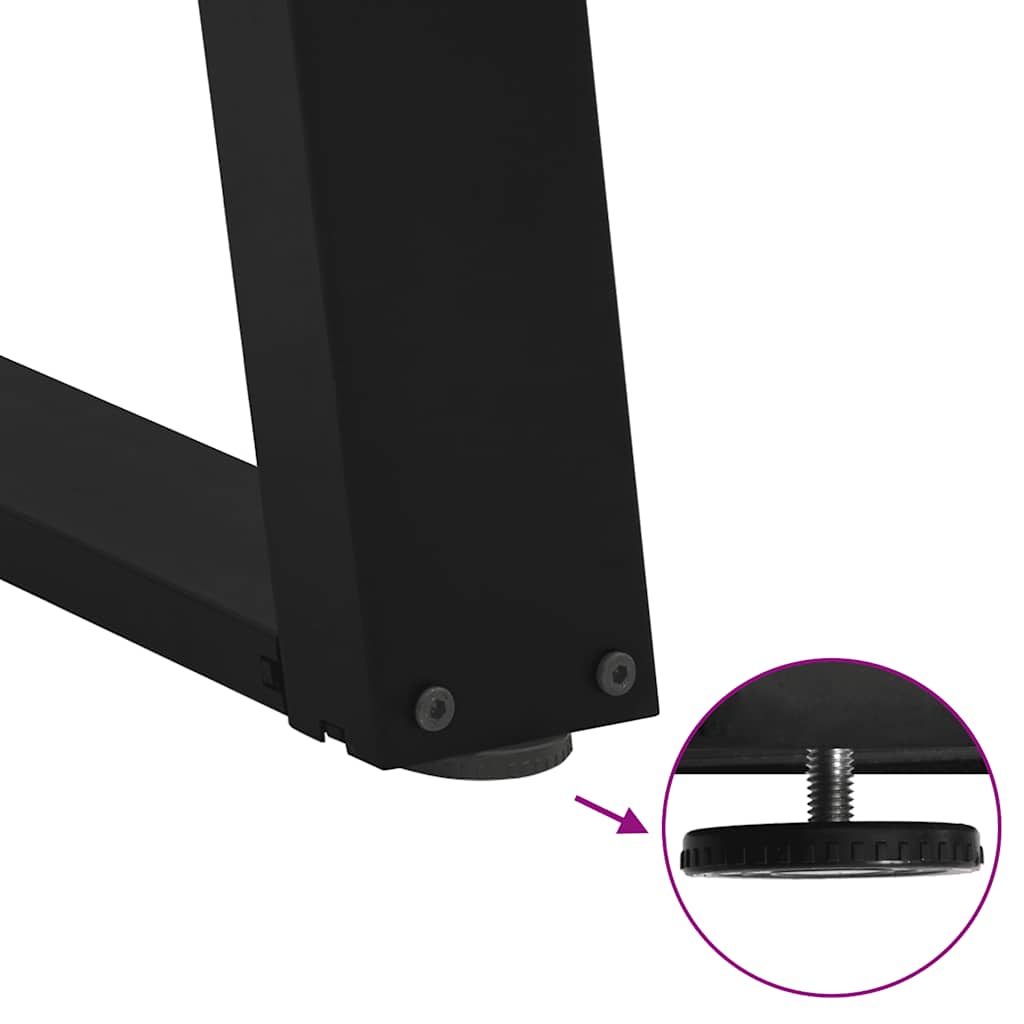 Sofabordben u-formet 2 stk stål - sort, 30 x (30-31) cm, 1, x - number 9.