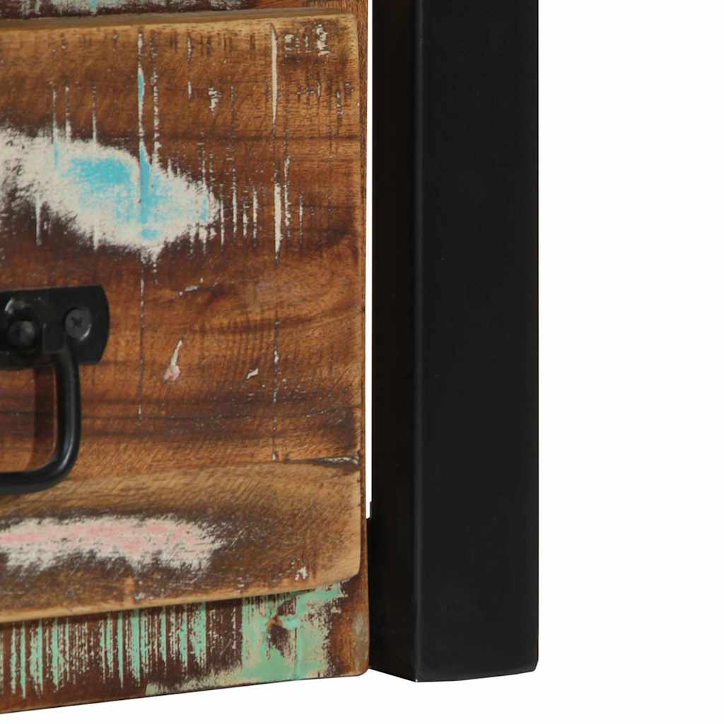 Bed cabinet 40x35x40 cm solid recycled wood multi -colored - number 10.