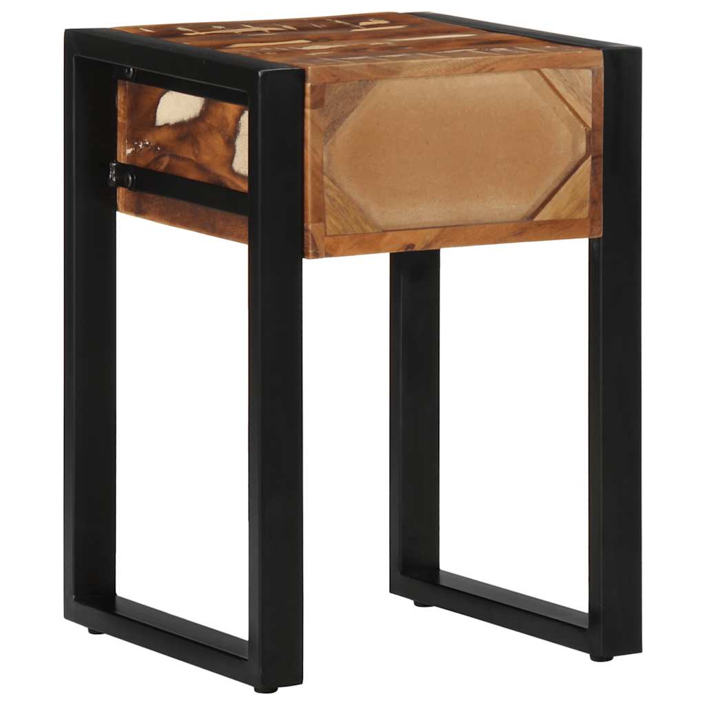 Stół jadalny 35x35x50 cm lite drewno z odzysku wielokolorowy - lite drewno z odzysku, 1 - number 5.