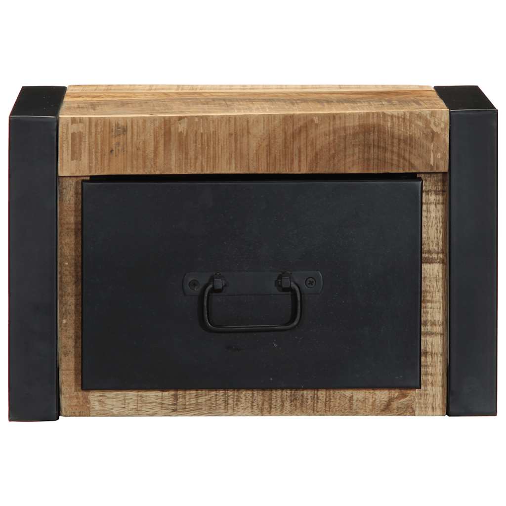 Szafka nocna 40x35x25 cm lite drewno mango surowe - number 2.