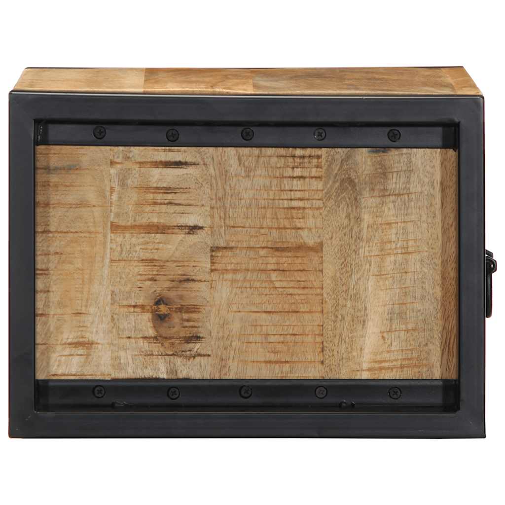 Szafka nocna 40x35x25 cm lite drewno mango surowe - number 3.