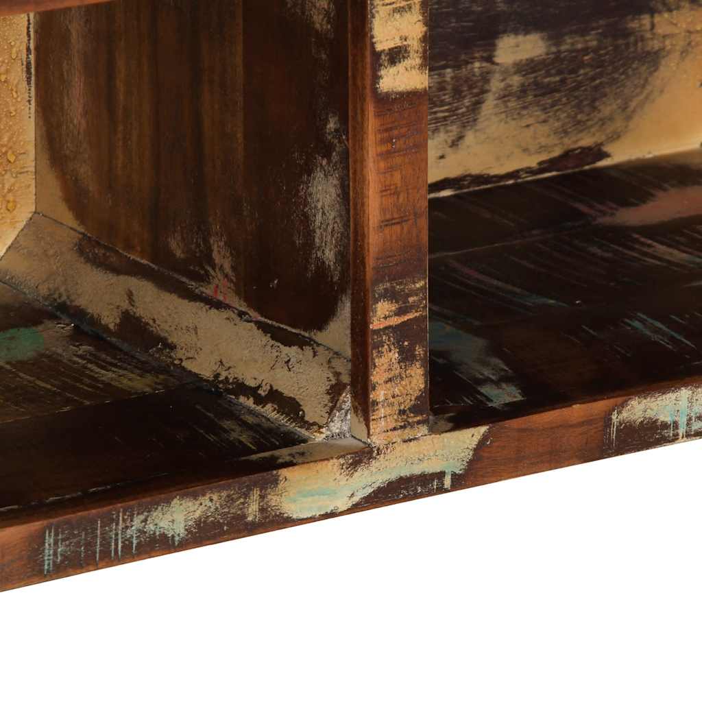 Tv-bord 80x30x25 cm massivt genbrugstræ flerfarvet - number 6.