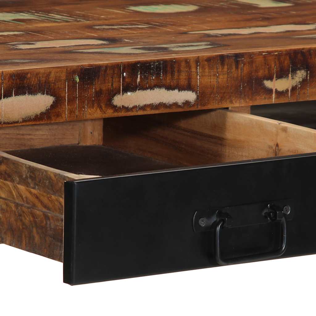 Radni stol 100x50x75 cm višebojno masivno reciklirano drvo - number 7.