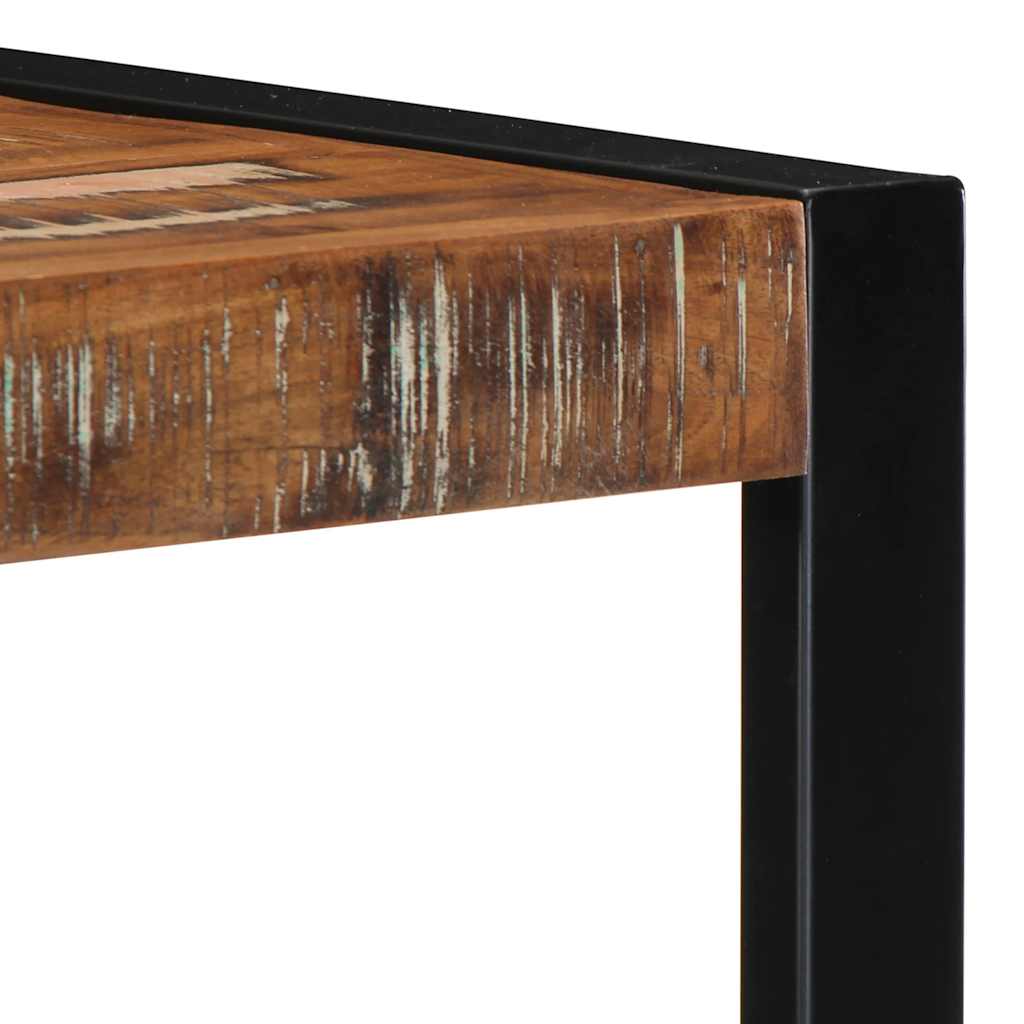 Półka ścienna 35x35x100 cm lite drewno z odzysku wielokolorowa - number 5.