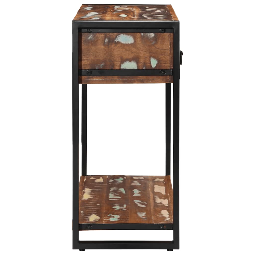 Stół konsolowy 100x35x75 cm lite drewno odzyskane wielokolorowy - number 4.