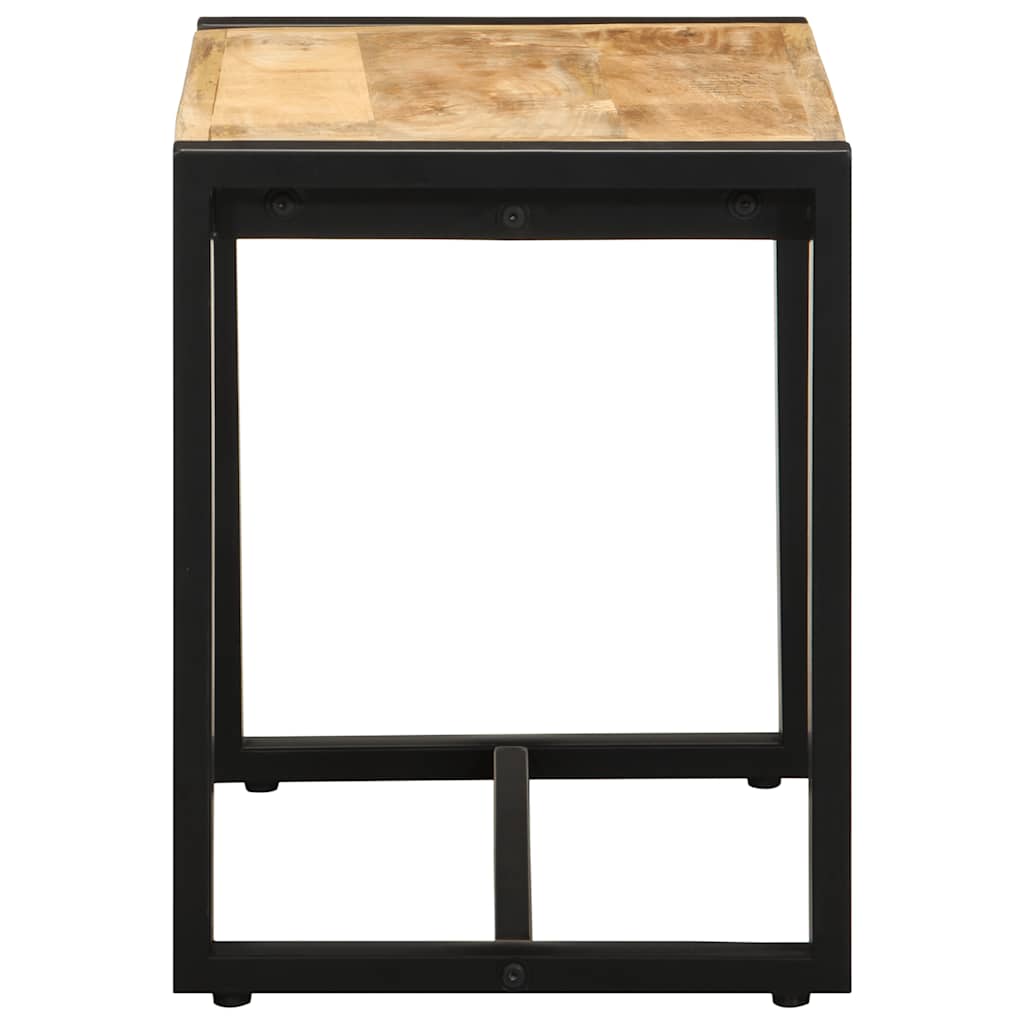 Bænk 60x35x45 cm massivt ru - 60 cm, mangotræ - number 4.