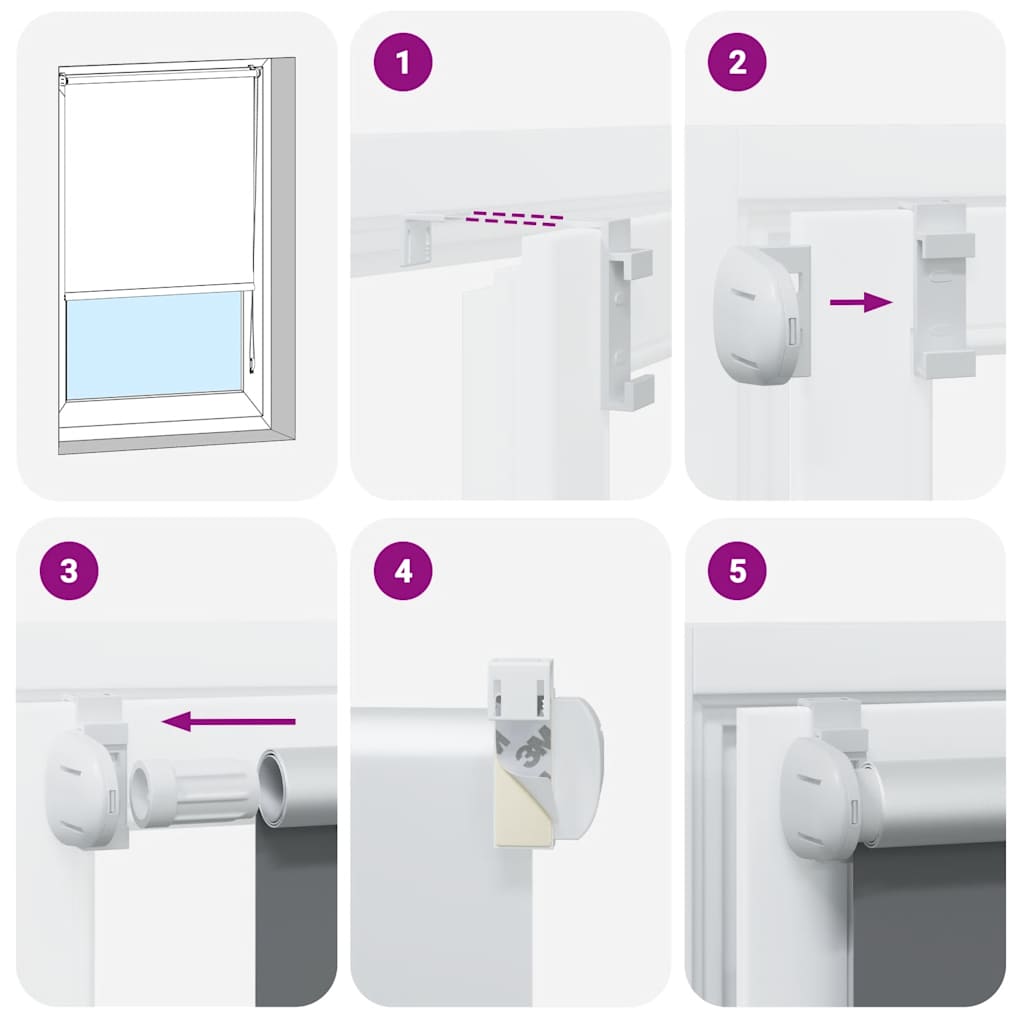 Rideau roulant trafic de 40x230 cm largeur de tissu 35,7 cm polyester - noir, 230 cm, 40 cm - number 6.