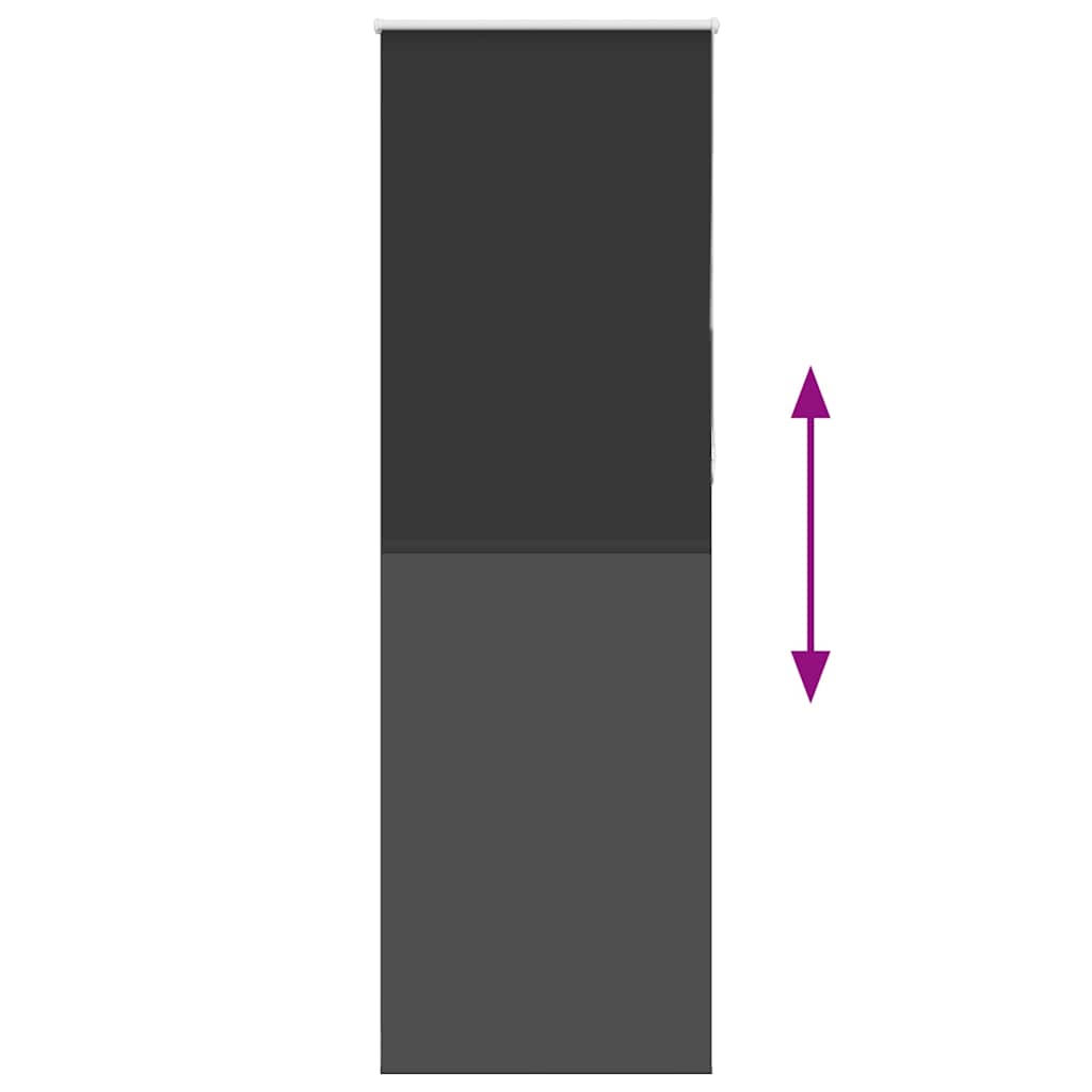 Stores à rouleaux blackout 70x230 cm largeur de tissu 65,7 cm polyester - noir, 230 cm, 70 cm - number 5.