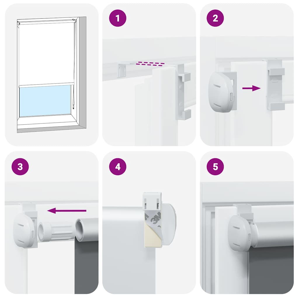 Stores à rouleaux blackout 70x230 cm largeur de tissu 65,7 cm polyester - noir, 230 cm, 70 cm - number 6.