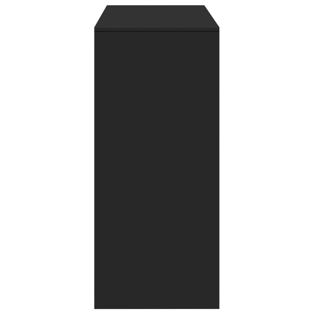 Barbord med hylde 124x46x103,5 cm konstrueret træ - sort, 1 - number 5.