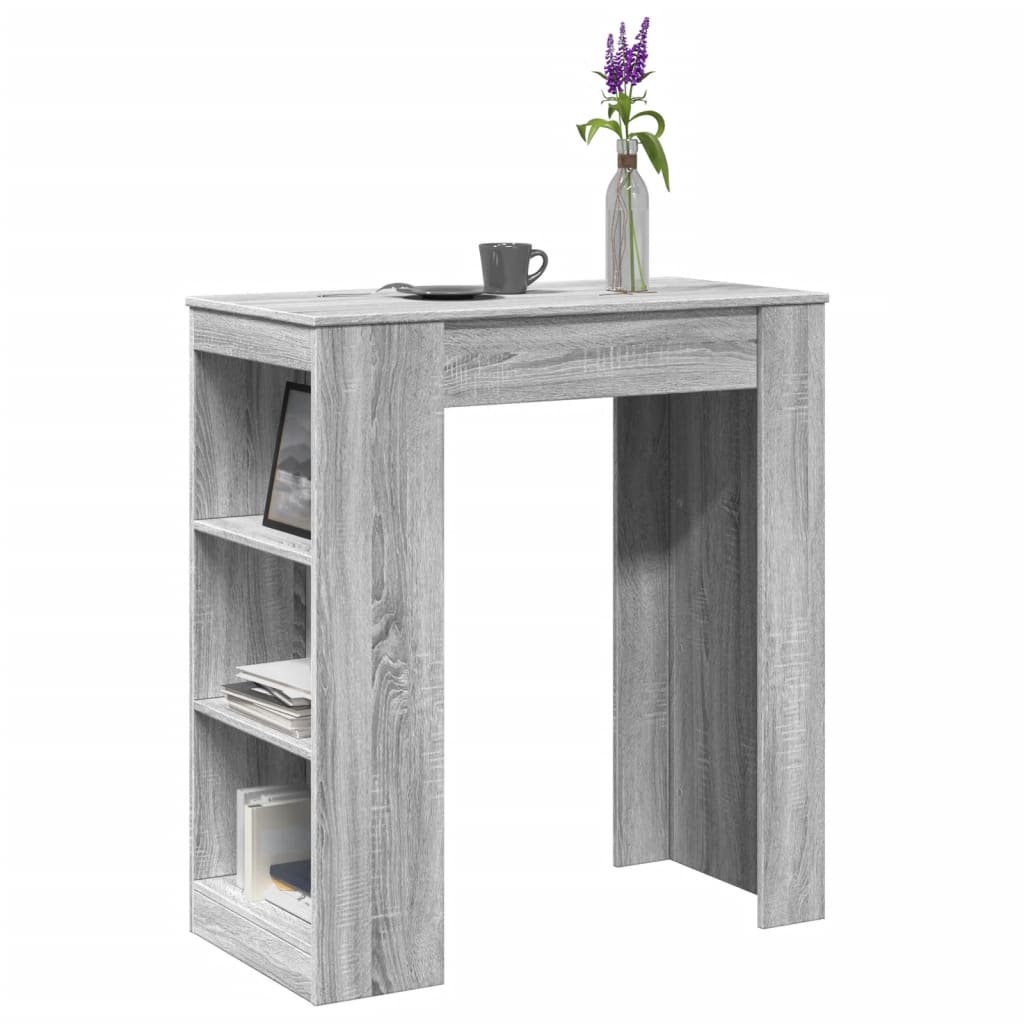 Barbord med stativer 95x47x103,5 cm konstrueret træ - grå sonoma-eg, 1 - number 1.