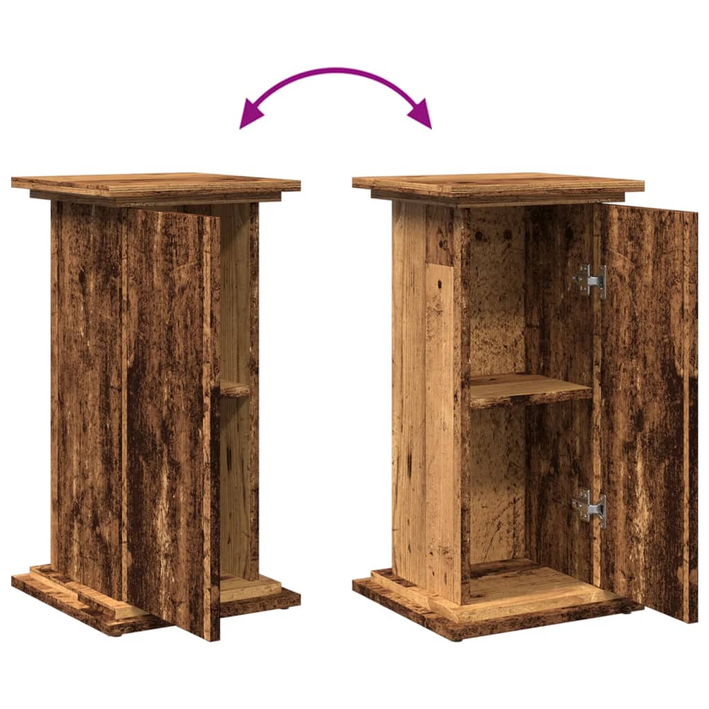 Postolje sa spremištem izrađeno drvo - staro drvo, 31 x 30 x 60 cm, 1 - number 9.