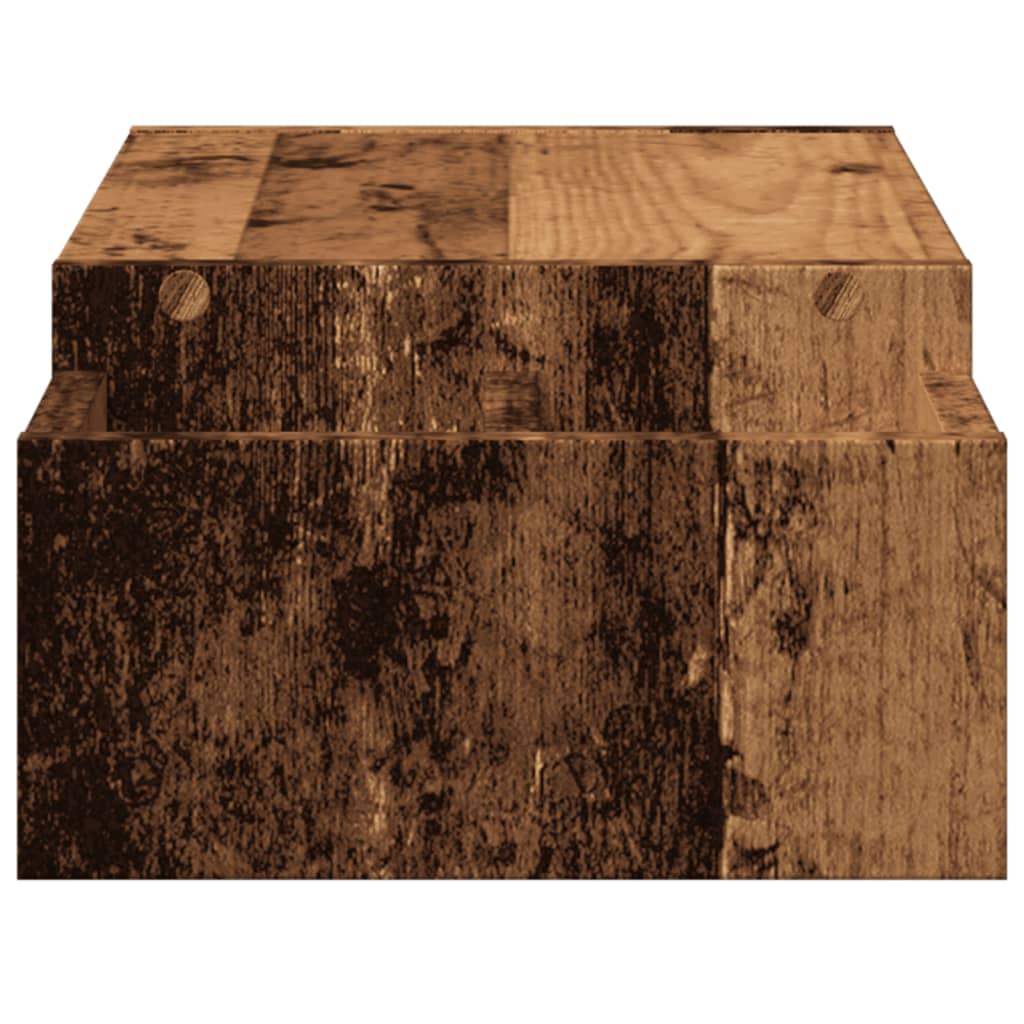 Držač za ekran s pohranom izrađeno drvo - hrast, 70 x 27 x 15 cm - number 5.