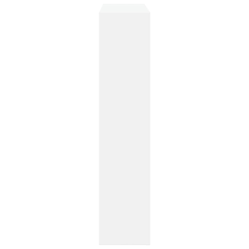 Forsats til pejs 81x18x82 cm konstrueret træ - hvid - number 5.