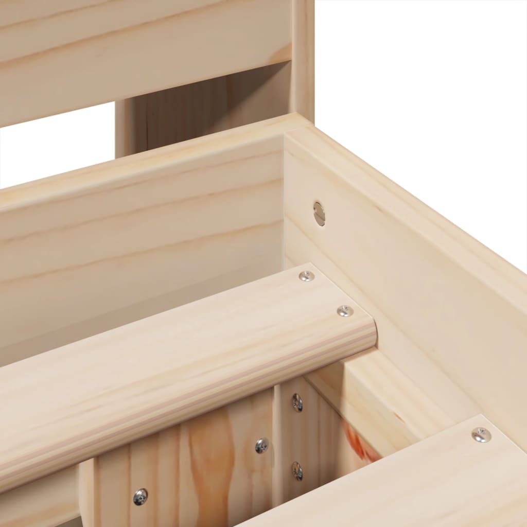 Rama łóżka bez materaca sosna lita - naturalna, barwiona, 200 x 200 cm - number 9.