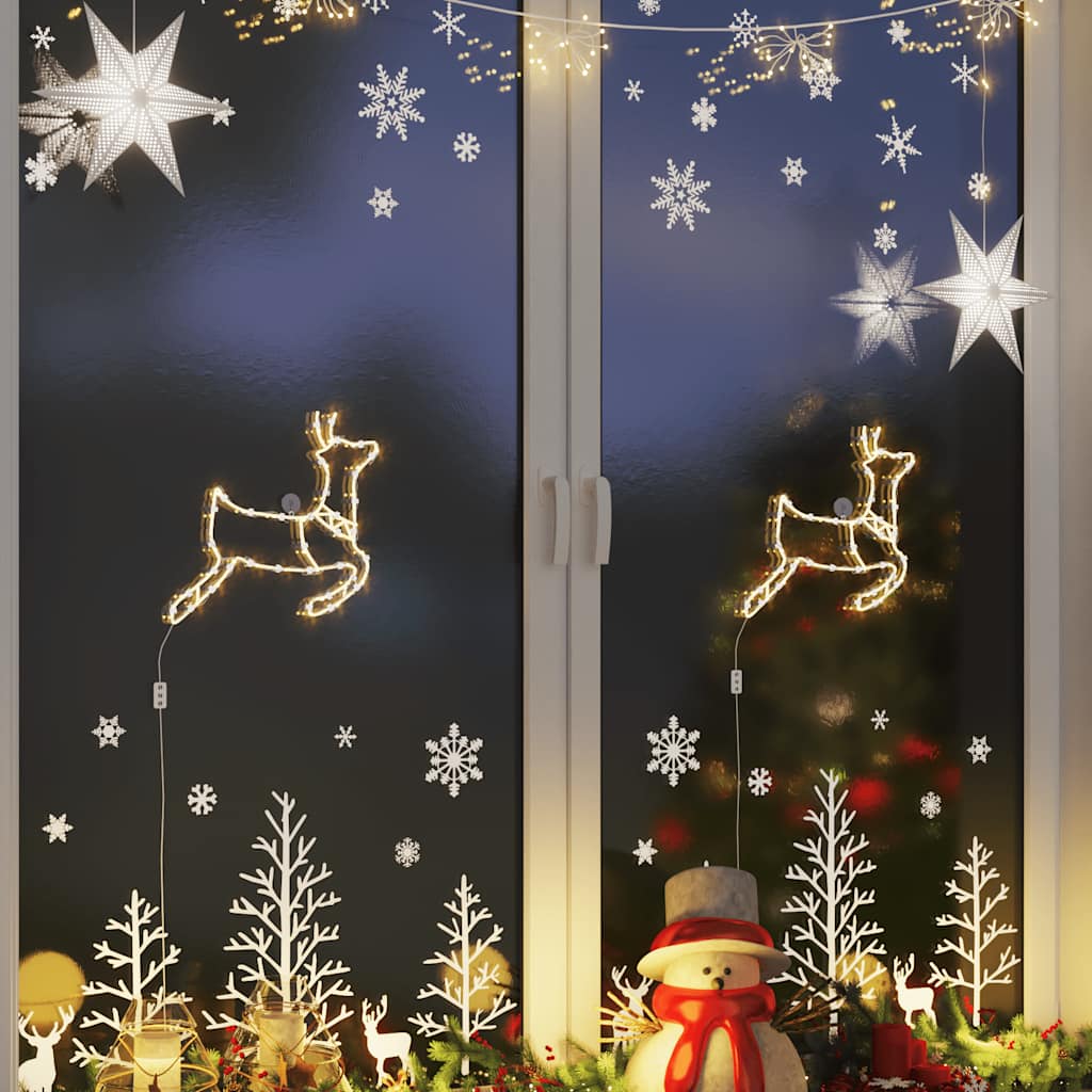 Lumières de noël silhouette de renne 2 pcs 35 led blanc chaud - number 3.