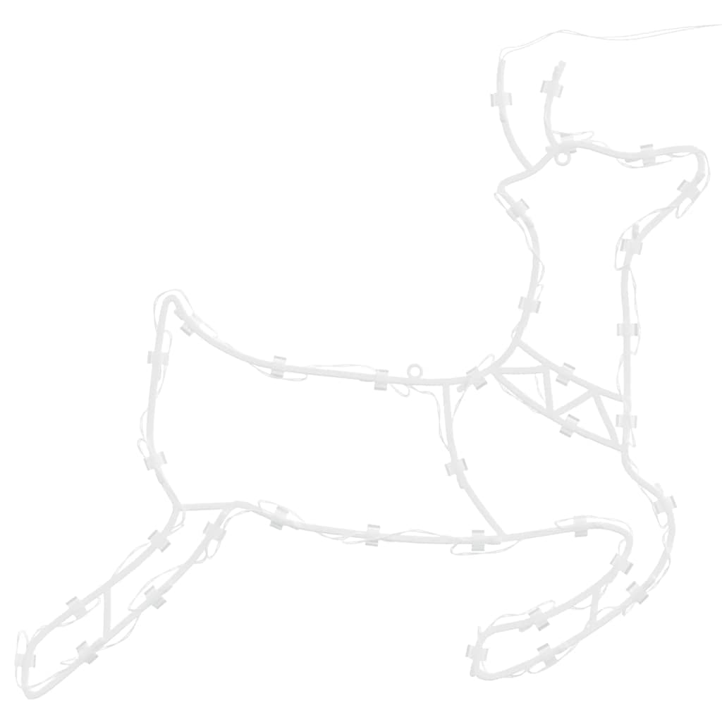 Lumières de noël silhouette de renne 2 pcs 35 led blanc chaud - number 5.