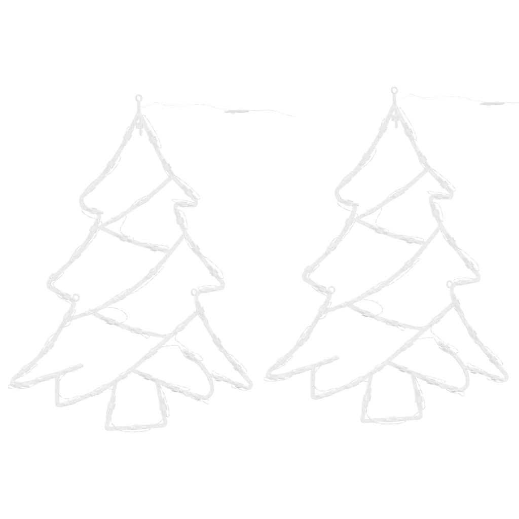 Lumières de noël silhouette de sapin de noël 2 pcs 50 led blanc chaud - number 5.