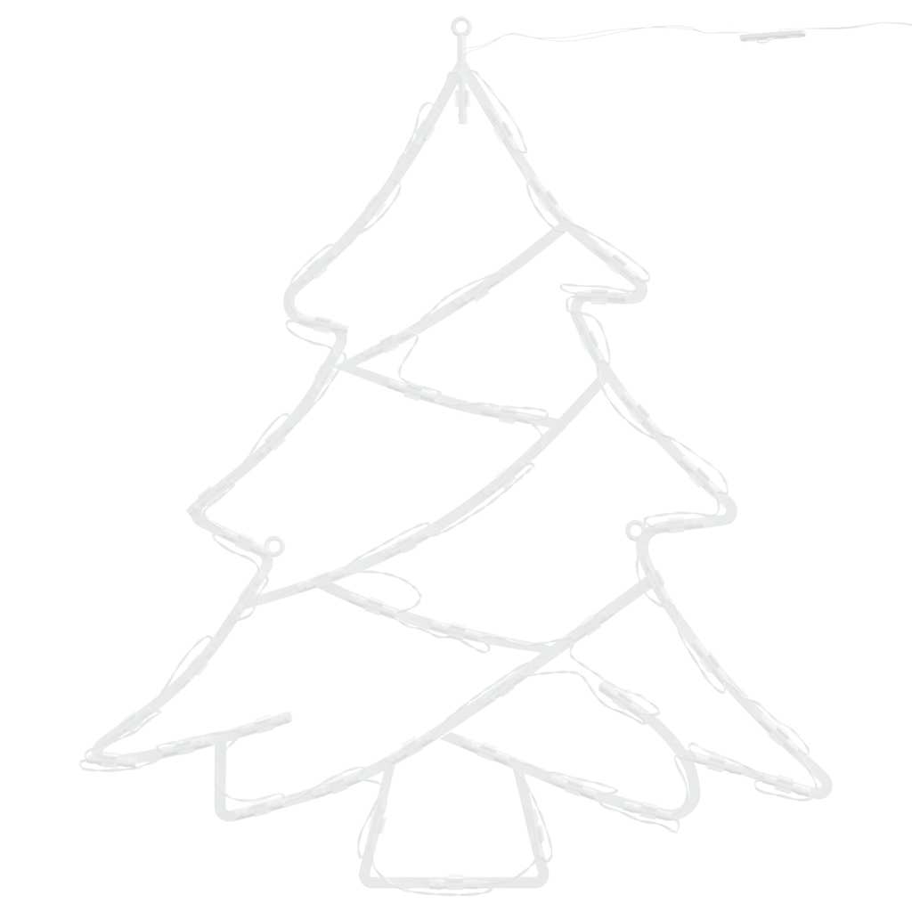 Lumières de noël silhouette de sapin de noël 2 pcs 50 led blanc chaud - number 6.