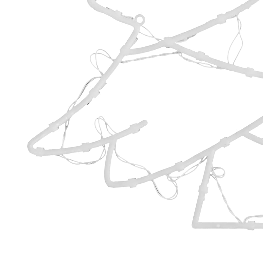 Lumières de noël silhouette de sapin de noël 2 pcs 50 led blanc chaud - number 9.