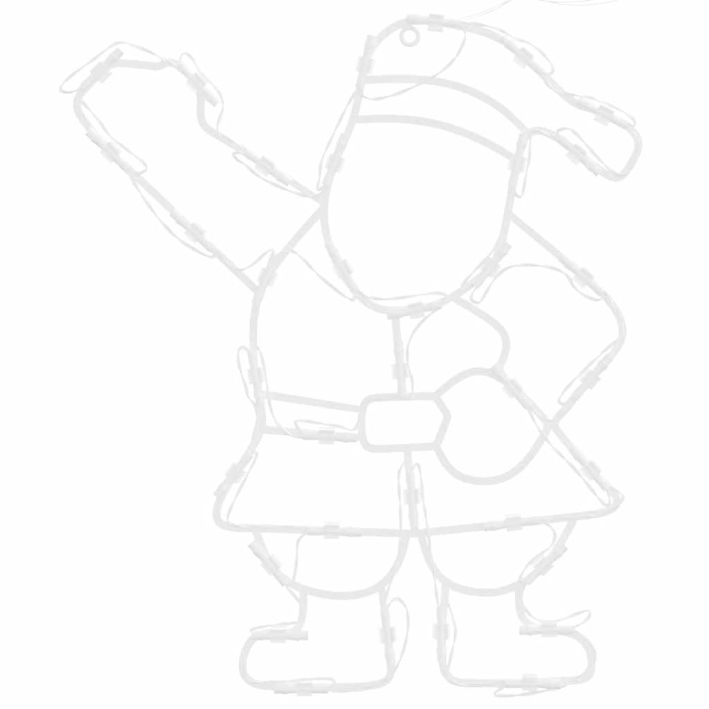 Christmas lights santa claus silhouette 2 pcs 35 leds warm white - number 6.