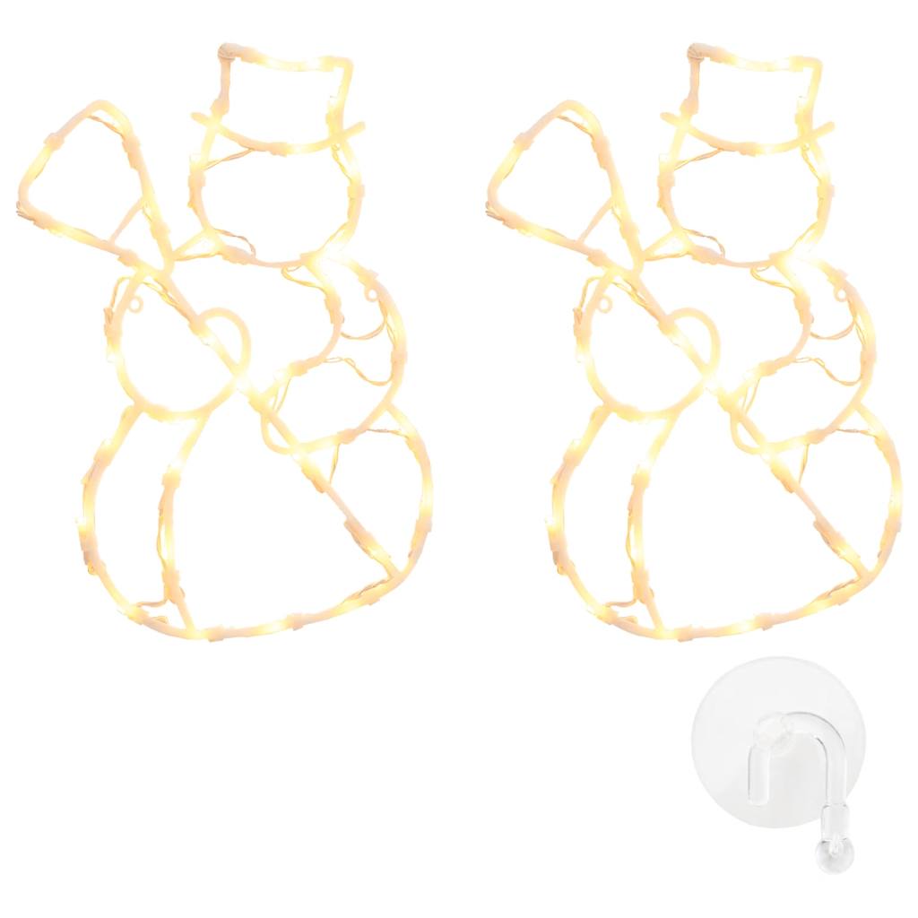 Christmas lights snowman silhouette 2 pcs 35 leds warm white - number 2.