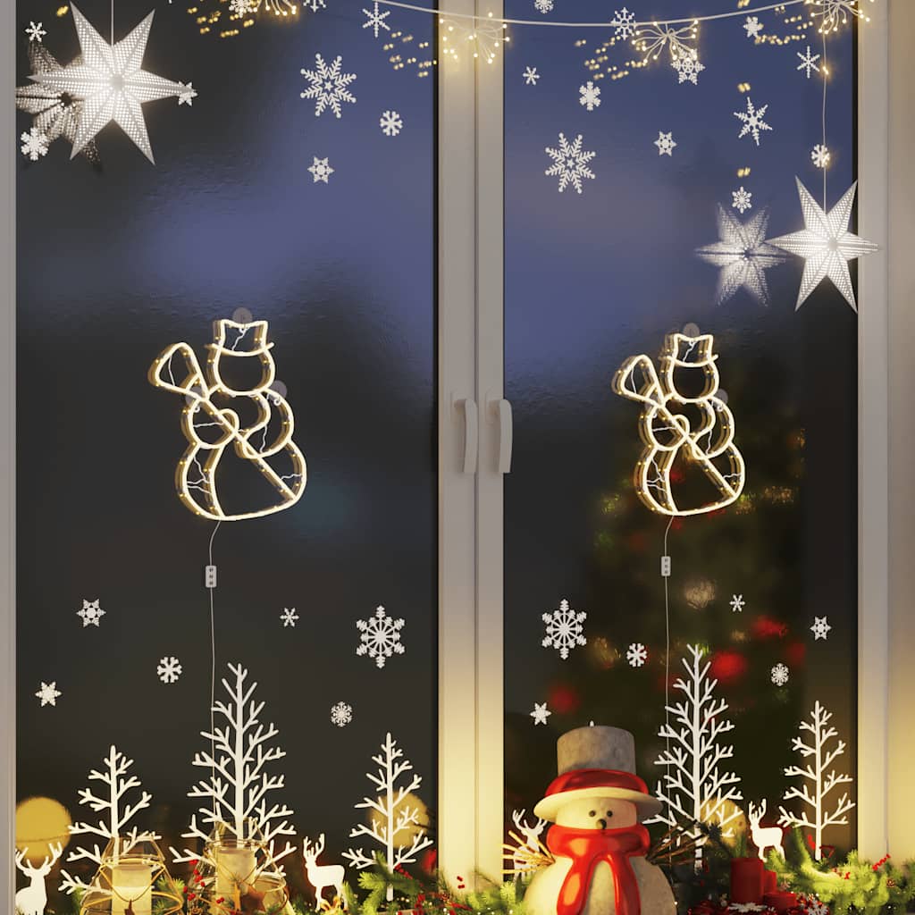 Christmas lights snowman silhouette 2 pcs 35 leds warm white - number 4.