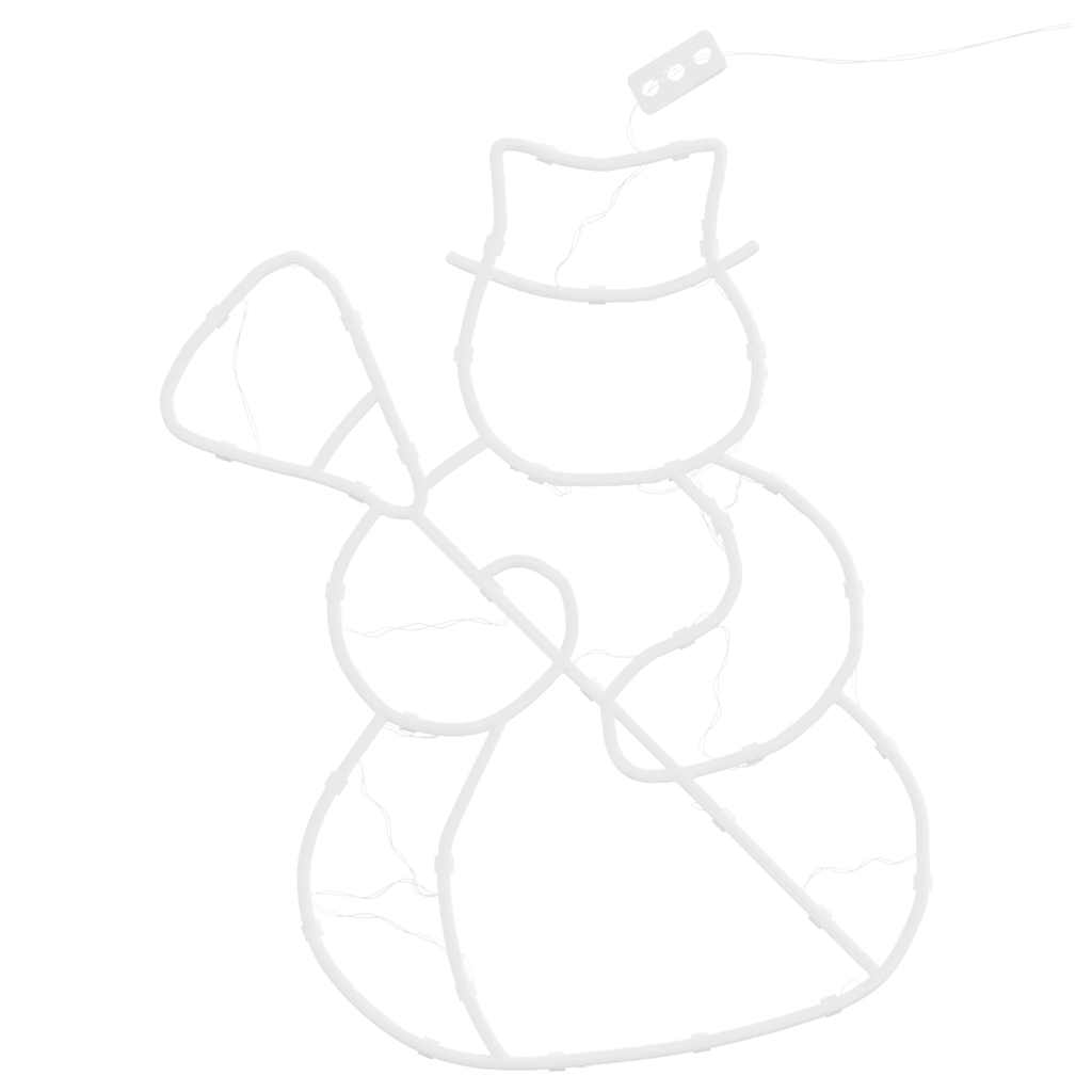 Christmas lights snowman silhouette 2 pcs 35 leds warm white - number 6.