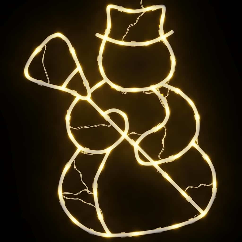 Christmas lights snowman silhouette 2 pcs 35 leds warm white - number 8.