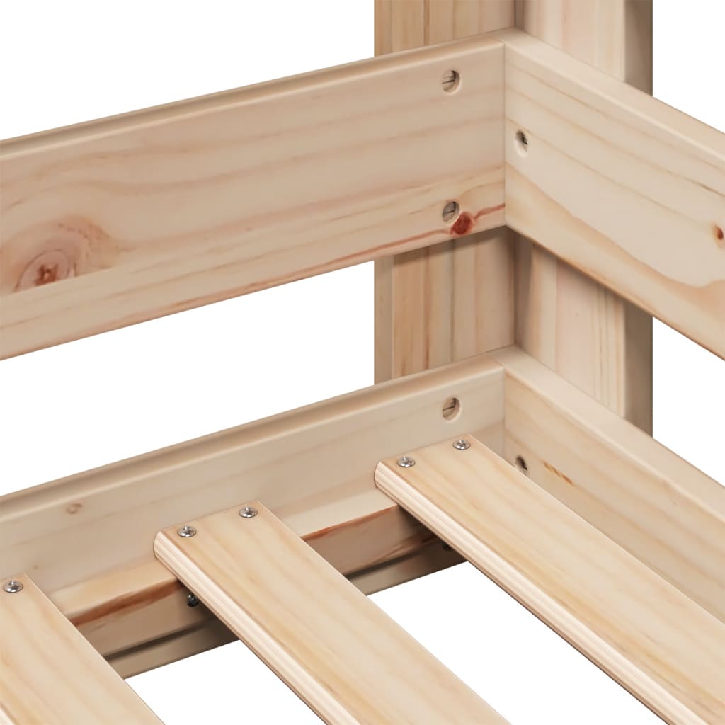 Sengeramme uten madrass heltre furu - naturfarge, 70 x 140 cm - number 7.