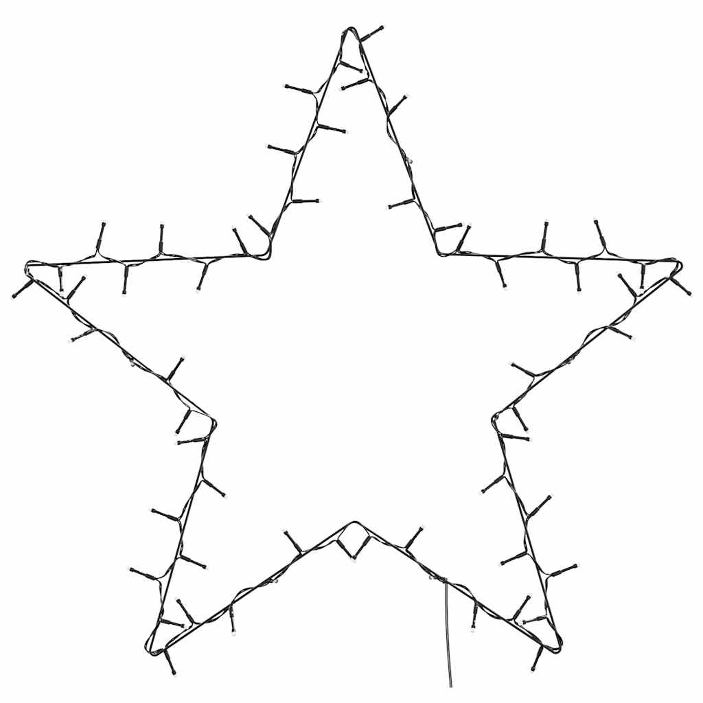 Julelys stjernesilhuet 80 led'er varm hvid - 60 x 59 cm, 1, x - number 3.