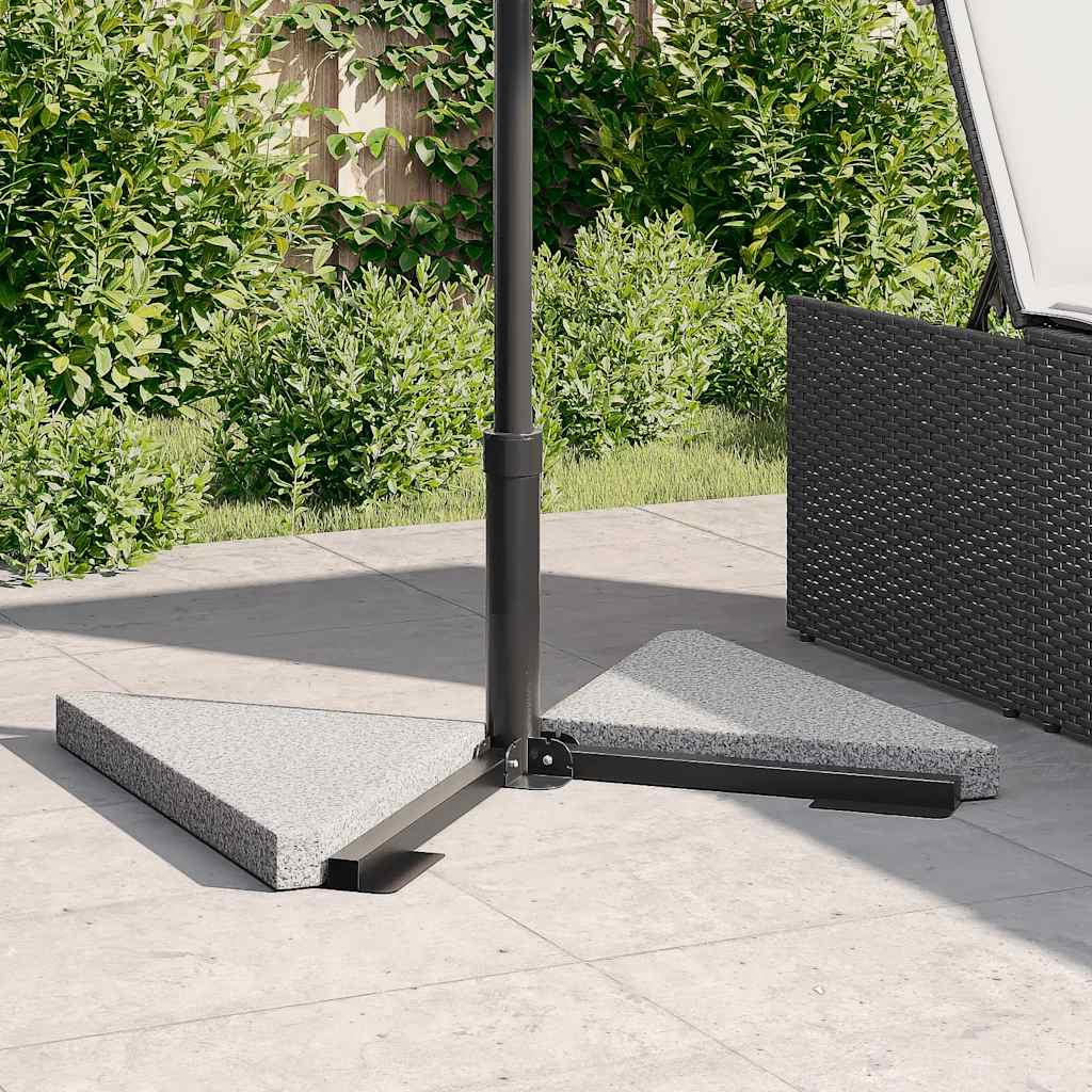 Parasolvægtplader 2 stk. granit 14 kg trekantet grå - number 3.