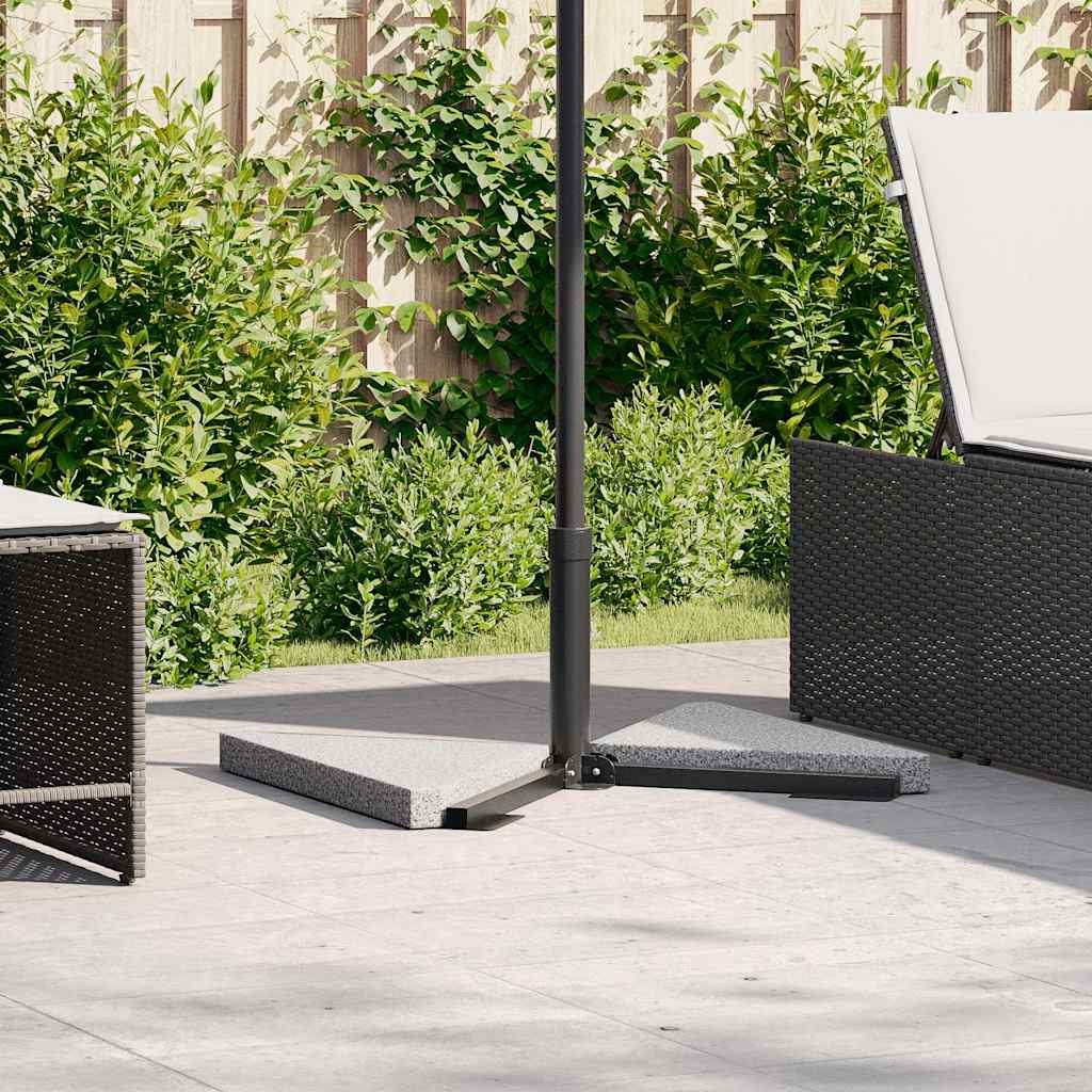 Parasolvægtplader 2 stk. granit 14 kg trekantet grå - number 4.