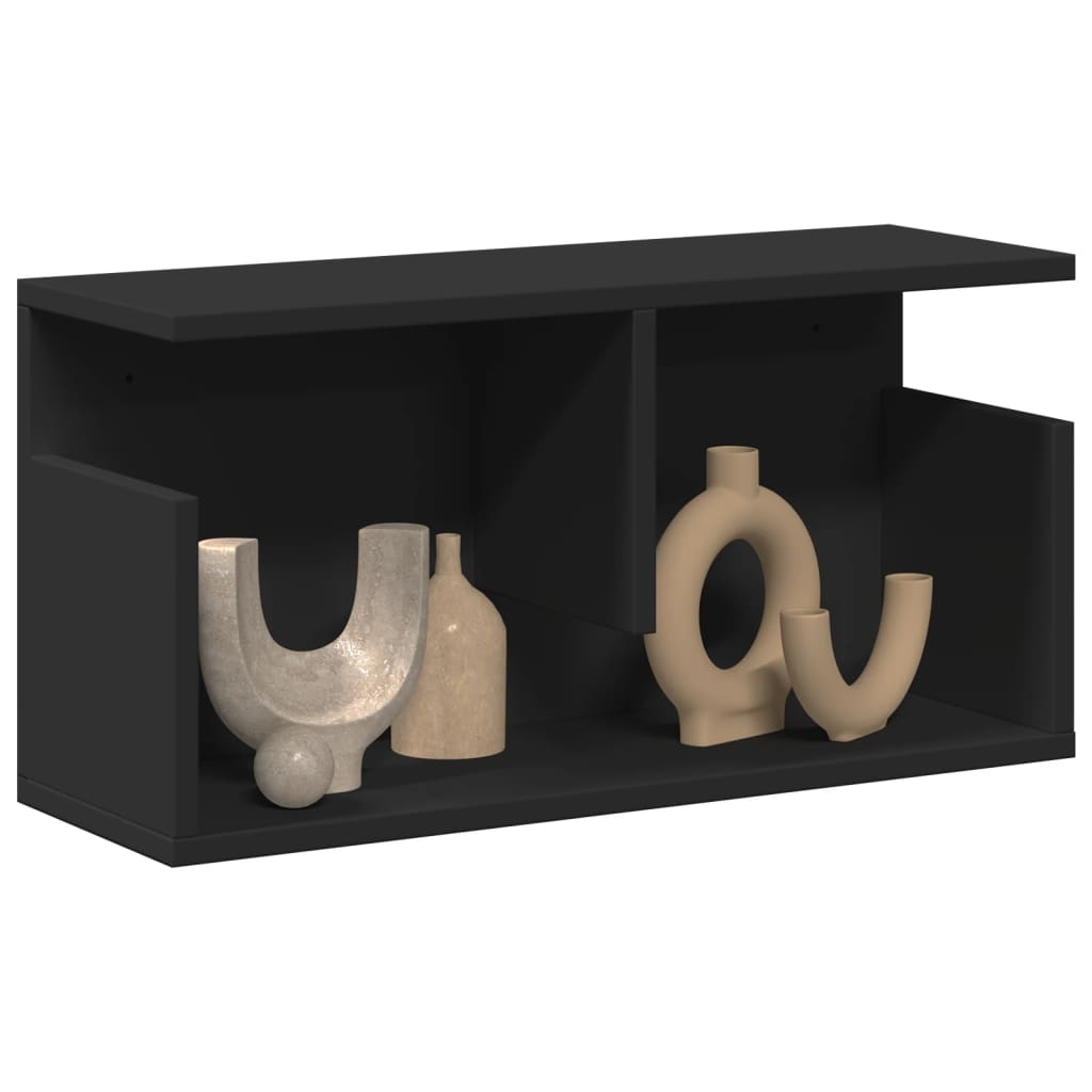 Veggskap konstruert tre - svart, 60 x 20 x 30 cm, 1 - number 1.