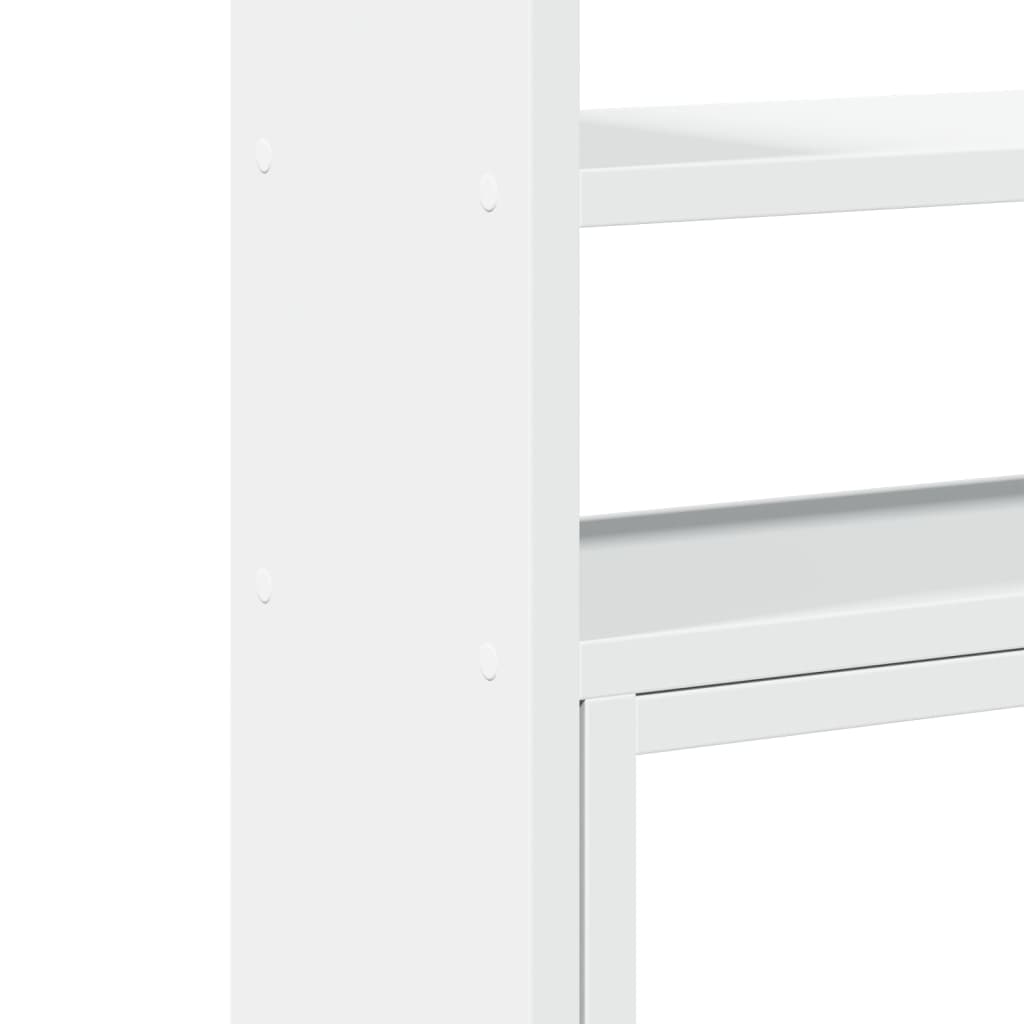 Polica za stol 40x17x41 cm izgrađeno drvo - bijelo - number 8.