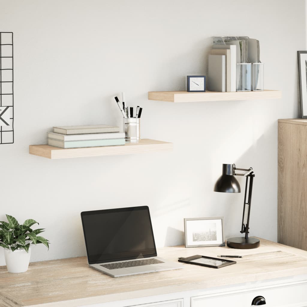 Wall shelves pcs. 60x23.5x4 cm engineered wood - 60 x 23.5 x 4 cm, 2, 1 - number 1.