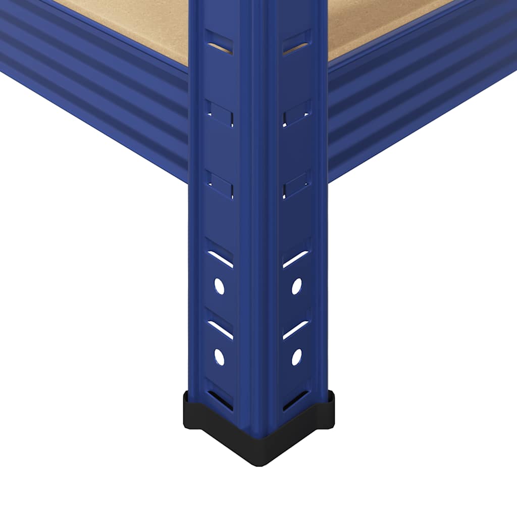 Stalak za skladištenje 5 polica čelik i drvo - plava - number 11.
