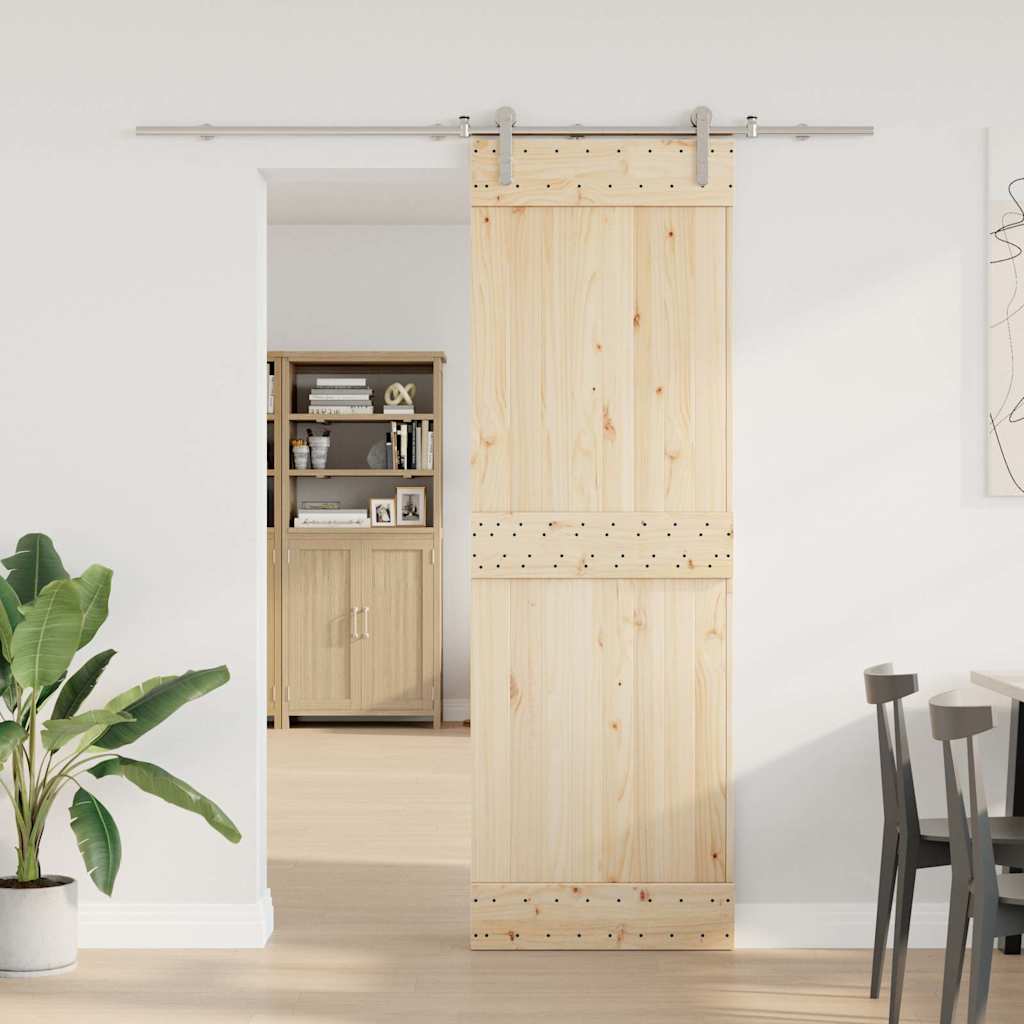 Hardwarekit til skydedør rustfrit stål sølvfarvet - 200 cm, 1 - number 3.