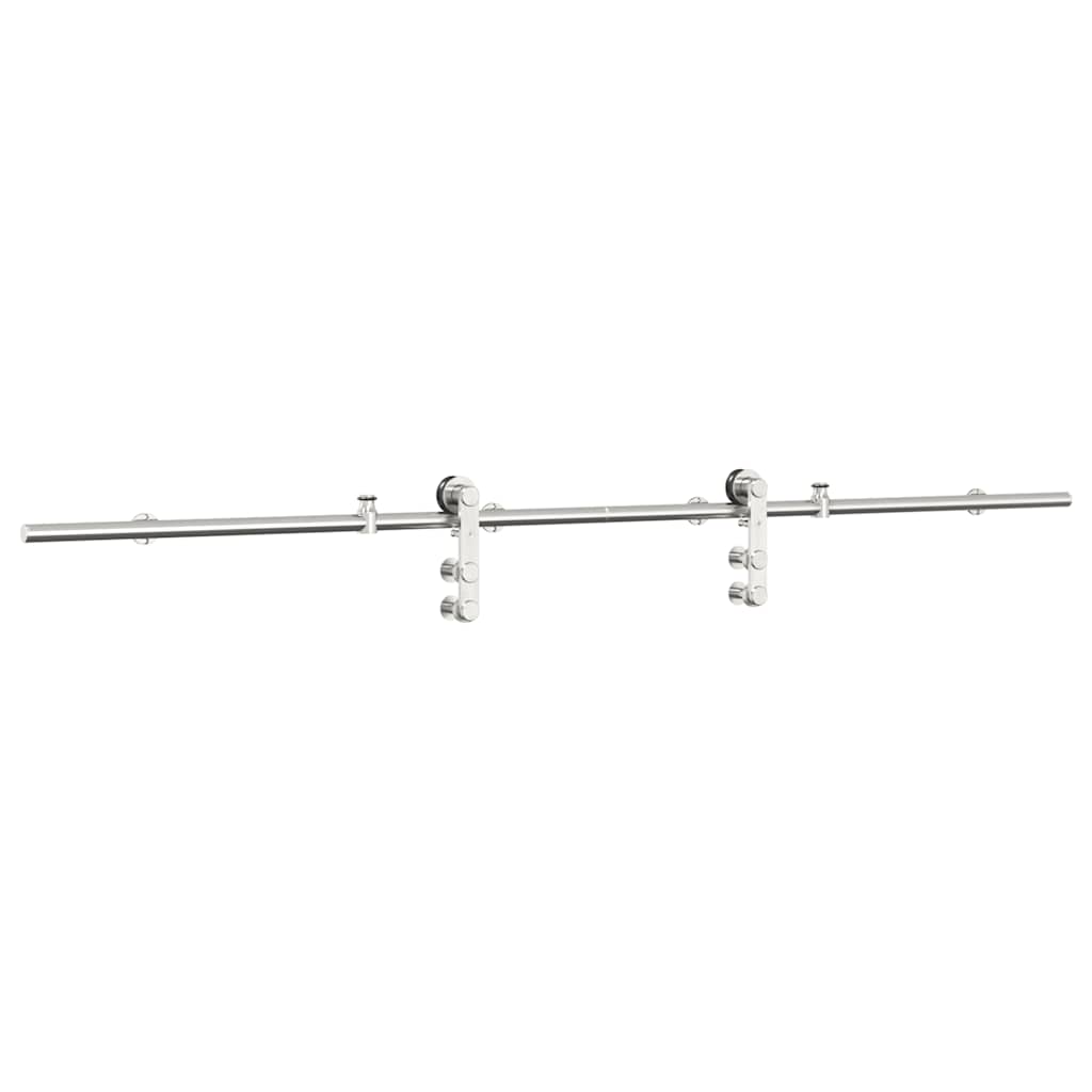 Hardwarekit til skydedør rustfrit stål sølvfarvet - 200 cm, 1 - number 5.