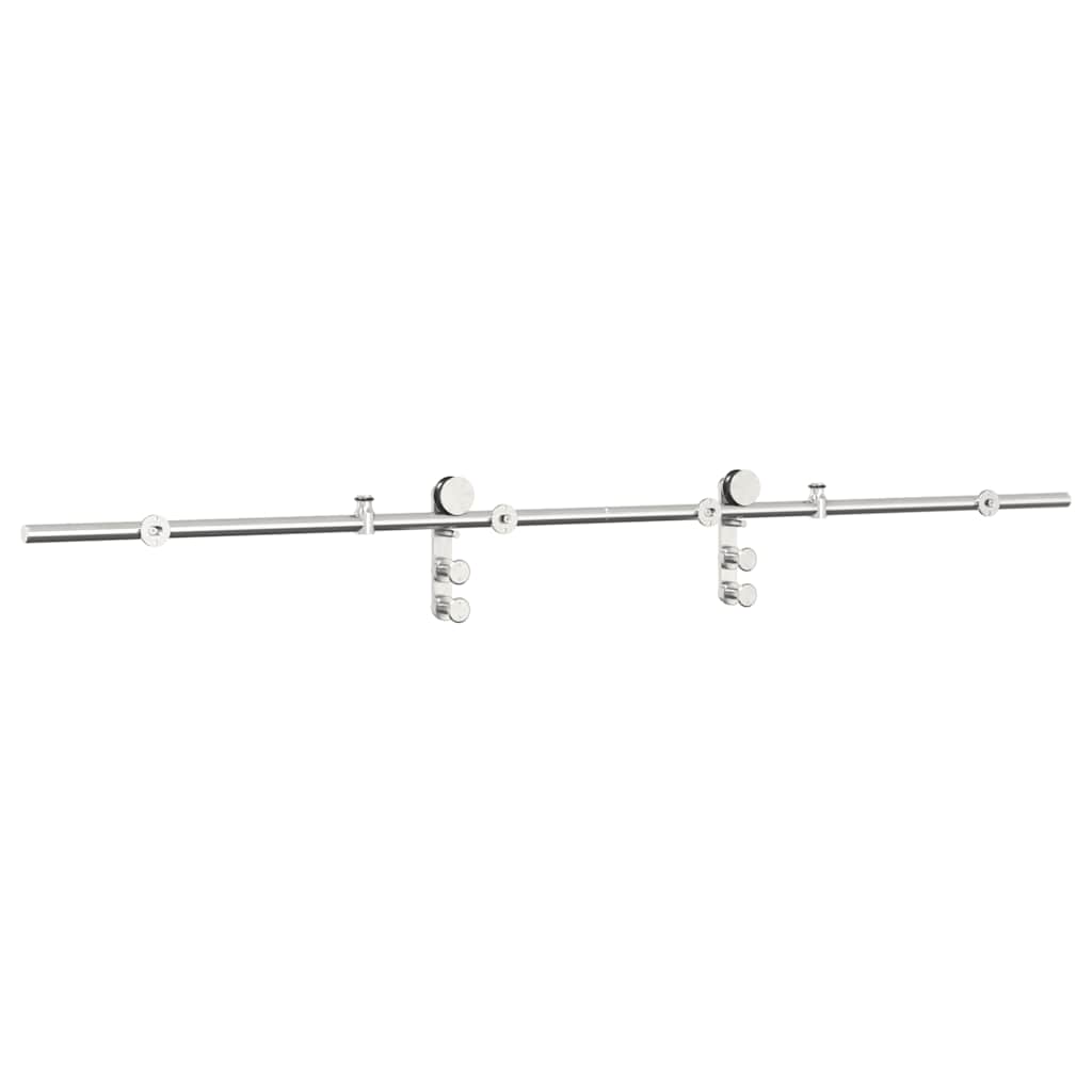 Hardwarekit til skydedør rustfrit stål sølvfarvet - 200 cm, 1 - number 7.