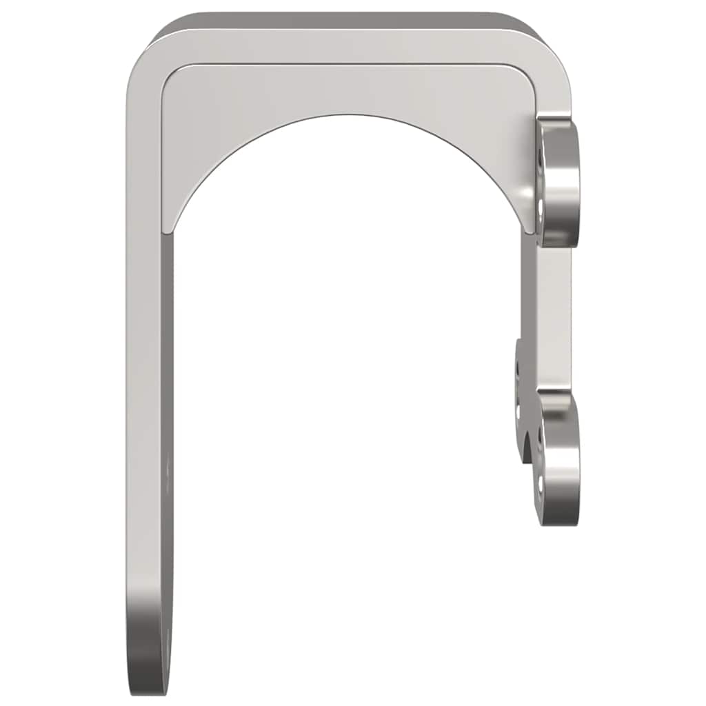 Stalddørs bypass-beslag 4 stk til rundskinner rustfrit stål - number 6.