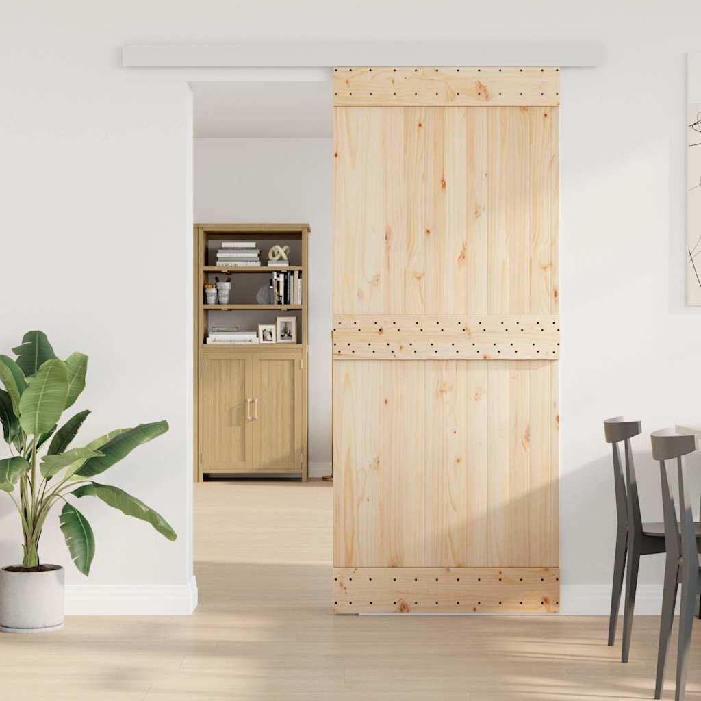 Skinnesæt til skydedør aluminiumslegering sølvfarvet - 183 cm - number 3.
