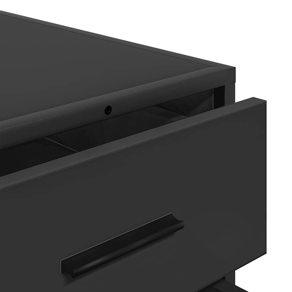 Skuffeskab 70x41x70 cm konstrueret træ - sort, 1 - number 8.